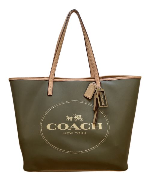 COACH（コーチ）COACH (コーチ) トートバッグ オリーブの古着・服飾アイテム