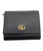 GUCCIグッチ）の古着「2つ折り財布/GGマーモント」｜ショッキングピンク×ブラック