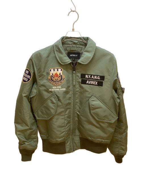 AVIREX（アヴィレックス）AVIREX (アヴィレックス) NEWYORK AIR NATIONAL GUARD オリーブ サイズ:Mの古着・服飾アイテム