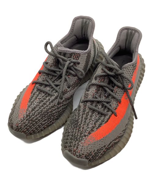 adidas（アディダス）adidas (アディダス) YEEZY BOOST350V2 BELUG グレー×オレンジ サイズ:27cmの古着・服飾アイテム