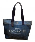 COACHコーチ）の古着「デニムトートバッグ」｜ブルー