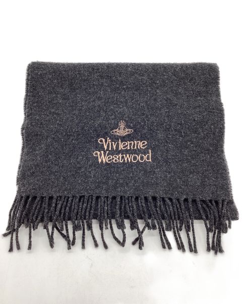 Vivienne Westwood（ヴィヴィアンウエストウッド）Vivienne Westwood (ヴィヴィアンウエストウッド) マフラー ブラックの古着・服飾アイテム