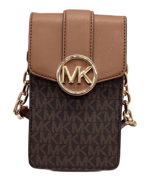 MICHAEL KORS（マイケルコース）MICHAEL KORS (マイケルコース) ショルダーポーチ ブラウンの古着・服飾アイテム