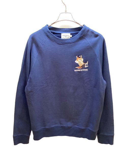 maison kitsune（メゾンキツネ）maison kitsune (メゾンキツネ) スウェット ブルー サイズ:Mの古着・服飾アイテム