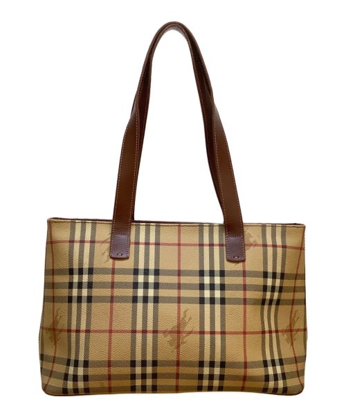 BURBERRY LONDON（バーバリーロンドン）BURBERRY LONDON (バーバリーロンドン) トートバッグ ベージュ×ブラウンの古着・服飾アイテム