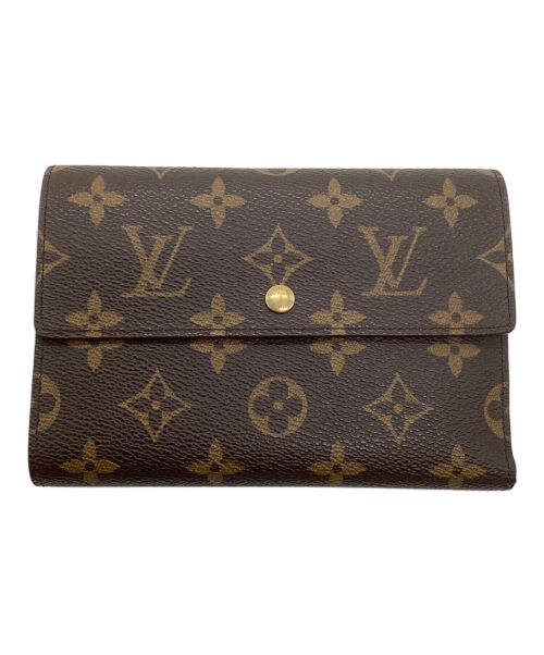 LOUIS VUITTON（ルイ ヴィトン）LOUIS VUITTON (ルイ ヴィトン) ポルトトレゾール エテュイパピエ ブラウンの古着・服飾アイテム