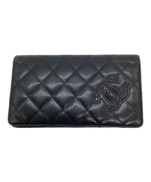 CHANEL（シャネル）CHANEL (シャネル) 2つ折り財布 ブラックの古着・服飾アイテム