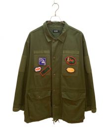 X-LARGE（エクストララージ）の古着「PATCHED MILITARY JACKET」｜オリーブ