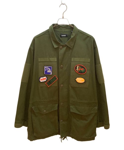 X-LARGE（エクストララージ）X-LARGE (エクストララージ) PATCHED MILITARY JACKET オリーブ サイズ:XLの古着・服飾アイテム