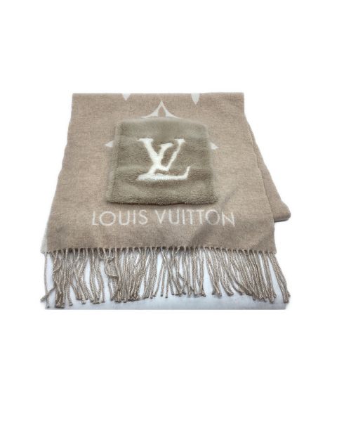 LOUIS VUITTON（ルイ ヴィトン）LOUIS VUITTON (ルイ ヴィトン) カシミヤマフラー ベージュの古着・服飾アイテム