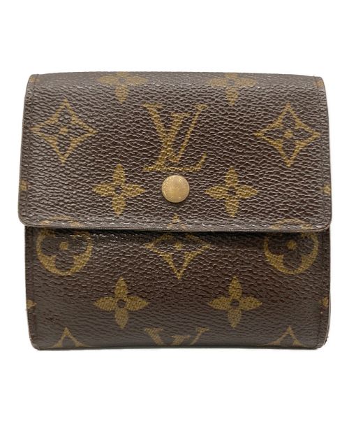 LOUIS VUITTON（ルイ ヴィトン）LOUIS VUITTON (ルイ ヴィトン) LOUIS VUITTON Wホック財布 ポルトモネ・ビエ・カルトクレディ ブラウンの古着・服飾アイテム