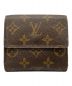 LOUIS VUITTON (ルイ ヴィトン) LOUIS VUITTON Wホック財布 ポルトモネ・ビエ・カルトクレディ ブラウン：9800円