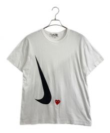 PLAY COMME des GARCONS×NIKE（プレイ コムデギャルソン×ナイキ）の古着「プレイ コムデギャルソン×ナイキ 限定Tシャツ」｜ホワイト