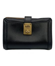 COACH（コーチ）の古着「COACH ハットンウォレット 2つ折り財布」｜ブラック×ブラウン