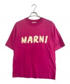 MARNIマルニ）の古着「手書き風ロゴTシャツ」｜ショッキングピンク