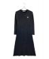 maison kitsune（メゾンキツネ）の古着「MAISON KITSUNE FOX HEAD PATCH LONG FLARED DRESS」｜ブラック