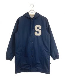 stussy×Champion（ステューシー×チャンピオン）の古着「stussy×Champion ベンチコート」｜ネイビー