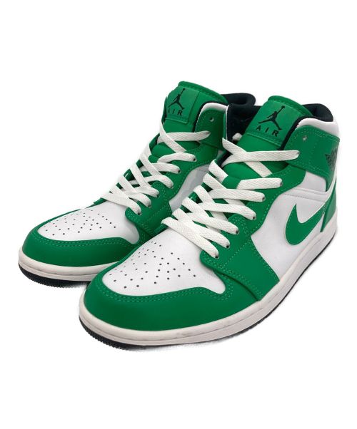 NIKE（ナイキ）NIKE (ナイキ) NIKE AIR JORDAN 1 MID エア ジョーダン 1 ミッド ホワイト×グリーン サイズ:US 8.5の古着・服飾アイテム