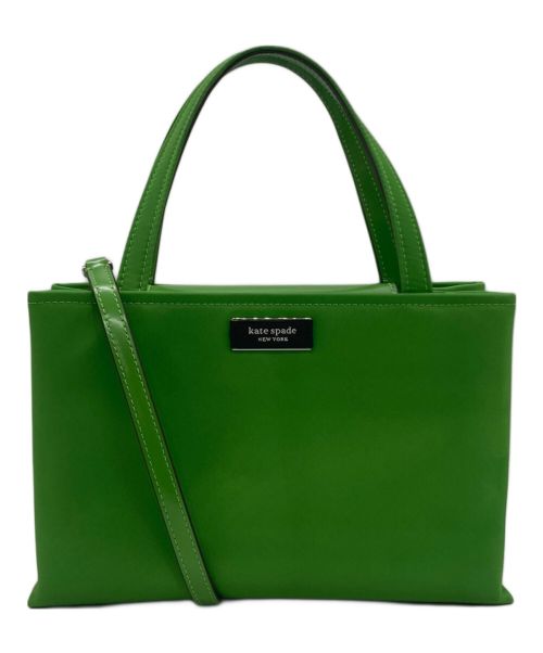 Kate Spade（ケイトスペード）Kate Spade (ケイトスペード) sam icon ksnyl small tote グリーンの古着・服飾アイテム