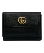 GUCCIグッチ）の古着「GG 3つ折り財布」｜ブラック