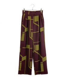 TODAYFUL（トゥデイフル）の古着「Geometric Tuck Trousers」｜パープル