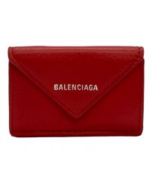 BALENCIAGA（バレンシアガ）の古着「ペーパーミニウォレット」｜レッド