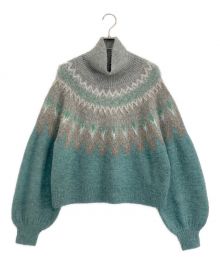 YANUK（ヤヌーク）の古着「Fair lsle Knit」｜ブルー×グレー