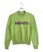 KENZOケンゾー）の古着「KENZO/ケンゾー ロゴニット」｜グリーン×パープル