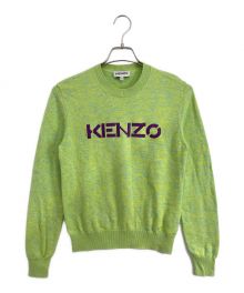 KENZO（ケンゾー）の古着「KENZO/ケンゾー ロゴニット」｜グリーン×パープル