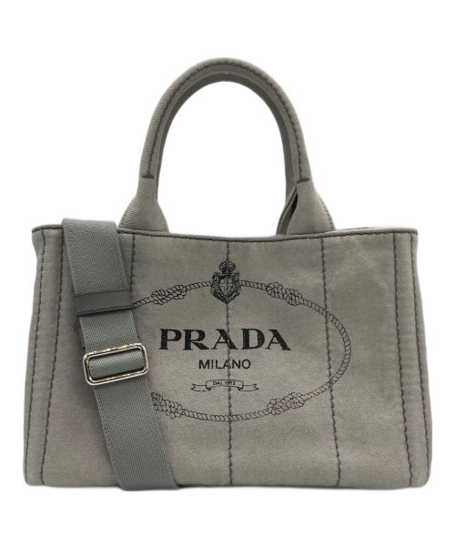 PRADA（プラダ）PRADA (プラダ) カナパ 2WAYバッグ ハンドバッグ グレーの古着・服飾アイテム