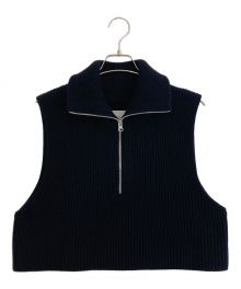 TODAYFUL（トゥデイフル）の古着「Halfzip Knit Vest/ハーフジップ ニット ベスト」｜ブラック