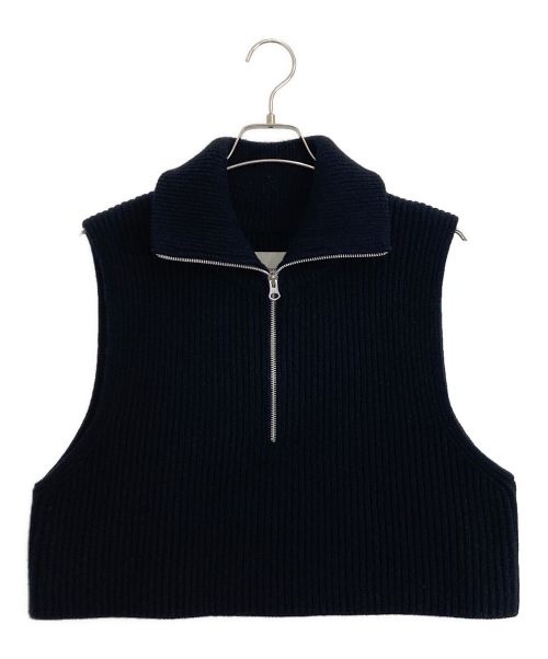 TODAYFUL（トゥデイフル）TODAYFUL (トゥデイフル) Halfzip Knit Vest/ハーフジップ ニット ベスト ブラック サイズ:Fの古着・服飾アイテム