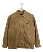 X-LARGEエックスラージ）の古着「STITCHED WORK SHIRT」｜カーキ