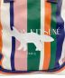 中古・古着 maison kitsune (メゾンキツネ) MAISON KITSUNE（メゾンキツネ）マルチストライプ フォックスロゴ 2WAY トート & ショルダーバッグ マルチカラー：20000円