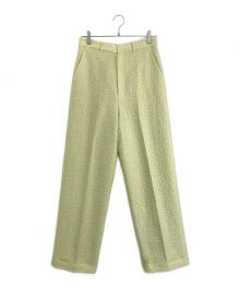 6(ROKU) BEAUTY&YOUTH（ロク ビューティーアンドユース）の古着「KOBANA JACQUARD PANTS」｜黄緑