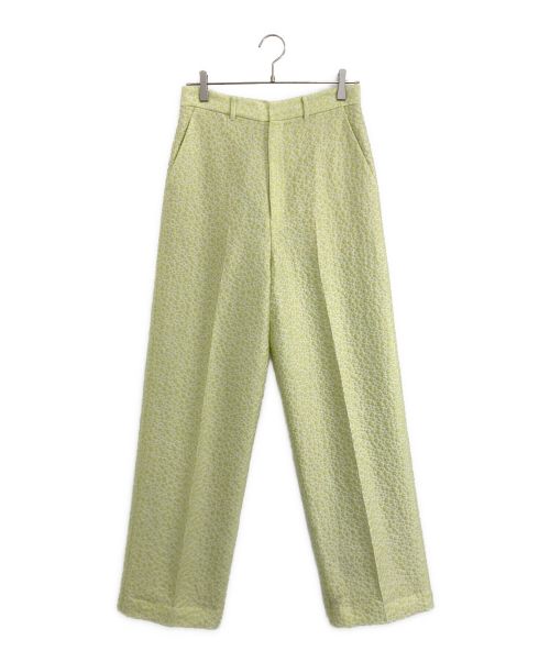 6(ROKU) BEAUTY&YOUTH（ロク ビューティーアンドユース）6(ROKU) BEAUTY&YOUTH (ロク ビューティーアンドユース) KOBANA JACQUARD PANTS 黄緑 サイズ:38の古着・服飾アイテム