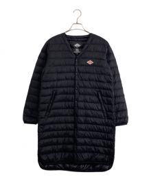 DANTON（ダントン）の古着「DANTON（ダントン）V Neck Inner Down Long Jacket」｜ブラック