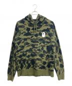 A BATHING APEアベイシングエイプ）の古着「A BATHING APE カモフラージュ パーカー」｜オリーブ