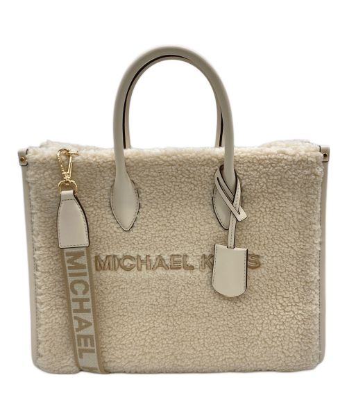 MICHAEL KORS（マイケルコース）MICHAEL KORS (マイケルコース) MIRELLA シェルパ トートバッグ ミディアム アイボリーの古着・服飾アイテム