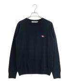 maison kitsuneメゾンキツネ）の古着「MAISON KITSUNE パッチクラシックセーター」｜ブラック