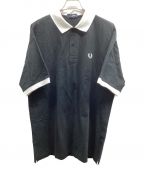 FRED PERRYフレッドペリー）の古着「Over Size Polo Shirts」｜ホワイト×ブラック