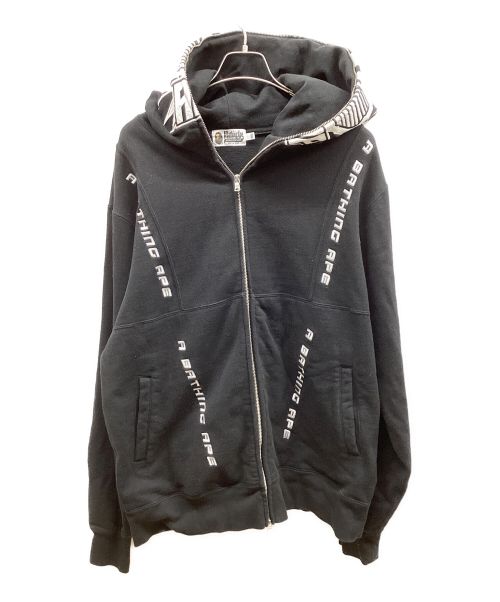 A BATHING APE（アベイシングエイプ）A BATHING APE (アベイシングエイプ) MOTOR SPORT FULL ZIP HOODIE ブラック サイズ:2XLの古着・服飾アイテム