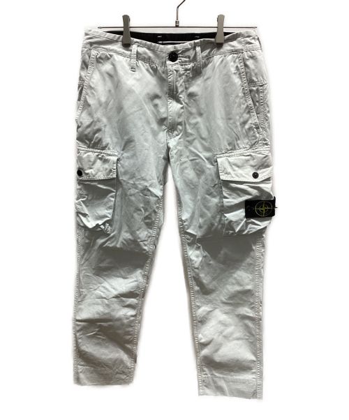 STONE ISLAND（ストーンアイランド）STONE ISLAND (ストーンアイランド) BRUSHED COTTON CANVAS OLD EFFECT CARGO PANTS グレー サイズ:73.5cm(w29)の古着・服飾アイテム