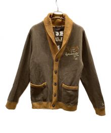 VANSON（バンソン）の古着「ショールカラージャケット」｜ブラウン×ベージュ