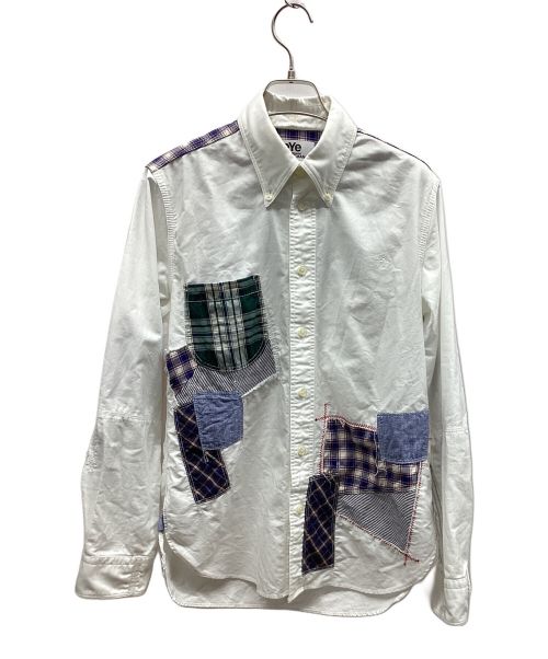 eYe COMME des GARCONS JUNYAWATANABE MAN（アイ コム デ ギャルソン ジュンヤ ワタナベ マン）eYe COMME des GARCONS JUNYAWATANABE MAN (アイ コム デ ギャルソン ジュンヤ ワタナベ マン) パッチワーク長袖シャツ ホワイト サイズ:XSの古着・服飾アイテム