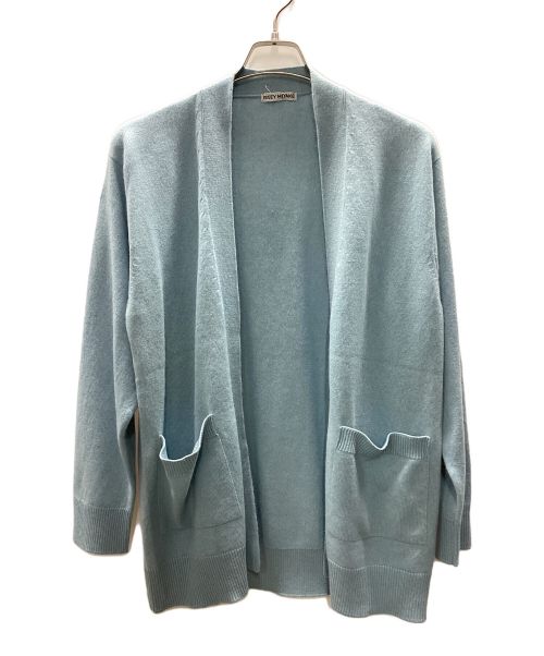 ISSEY MIYAKE（イッセイミヤケ）ISSEY MIYAKE (イッセイミヤケ) ウールニットカーディガン ブルー サイズ:Mの古着・服飾アイテム