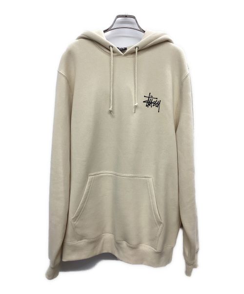 stussy（ステューシー）stussy (ステューシー) プルオーバーパーカー ベージュ サイズ:Mの古着・服飾アイテム