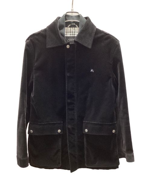 BURBERRY BLACK LABEL（バーバリーブラックレーベル）BURBERRY BLACK LABEL (バーバリーブラックレーベル) ベロアブルゾン ブラック サイズ:Mの古着・服飾アイテム