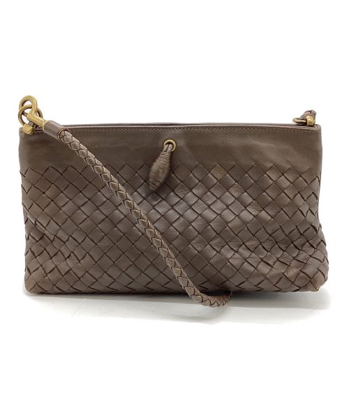 BOTTEGA VENETA（ボッテガベネタ）BOTTEGA VENETA (ボッテガベネタ) ハンドバッグ　イントレチャート ブラウンの古着・服飾アイテム