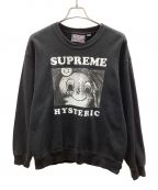 SUPREME×Hysteric Glamourシュプリーム×ヒステリックグラマー）の古着「クルーネックスウェット」｜ブラック